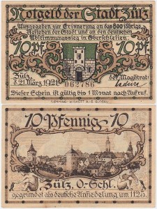 BIAŁA PRUDNICKA - ZULZ 10 FENIGÓW 21.III.1921 Widok z 1125 r