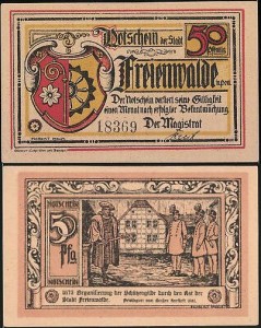 CHOCIWEL - FREIENWALDE 50 FENIGÓW (1921) Przywilej z 1681