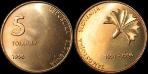 Słowenia, 5 Tolarjev 1996, Niepodległość, KM 32