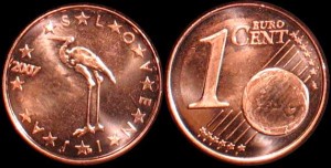 Euro-Słowenia, 1 cent 2007 Bocian, KM 68