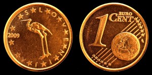 Euro-Słowenia, 1 cent 2009 Bocian, KM 68