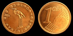 Euro-Słowenia, 1 cent 2024 Bocian, KM 68
