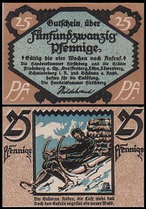 JELENIA GÓRA - HIRSCHBERG 25 FENIGÓW b.r. Izba Handlowa - Sanie