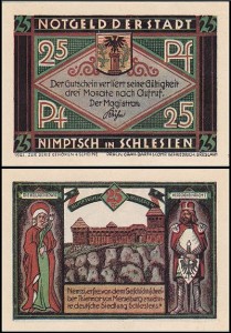 NIEMCZA - NIMPTSCH	25 FENIGÓW br., Gród drewniany