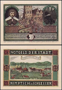 NIEMCZA - NIMPTSCH	50 FENIGÓW br., Oblężenie zamku