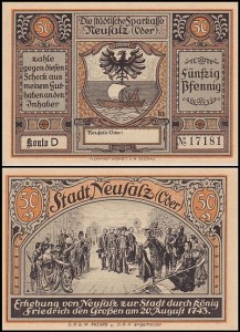 NOWA SÓL - NEUSALZ 50 FENIGÓW	br. Fryc w 1743 - konto D