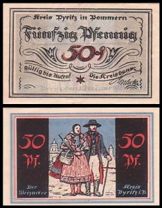 PYRZYCE - PYRITZ 50 FENIGÓW 1.II.1921