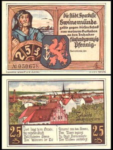 ŚWINOUJŚCIE - SWINEMUNDE 25 FENIGÓW br., Panorama