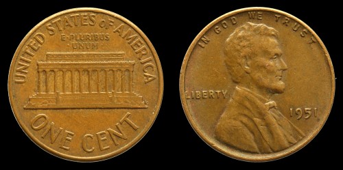USA 1 Cent 1951 , KM 132 , 0.60zł.jpeg