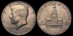 USA, 1/2 Dolara 1776-1976, J.F. Kennedy, KM 205