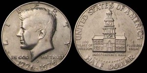 USA, 1/2 Dolara 1776-1976D, J.F. Kennedy, KM 205