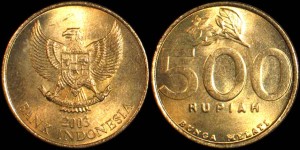 Indonezja, 500 Rupiah różne roczniki, KM 59, Stan I