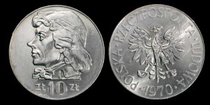 Polska, 10 Złotych 1970, Kościuszko 'mały', Stan I