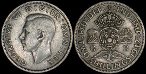 Anglia, 2 Shillings różne roczniki, KM 865, Stan III