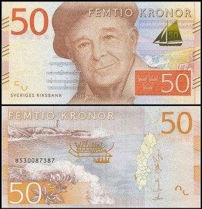 SZWECJA 50 KRONOR (201)5, Evert Taube, Pick 70