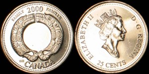 Kanada, 25 Cents 2000, KM 375, Family - Rodzina, Stan I