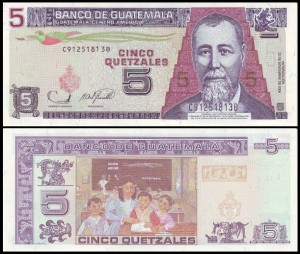 GWATEMALA, 5 QUETZALES 2006 Pick 106b