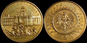 Polska, 2 Złote 1999, Pałac Potockich, stan I