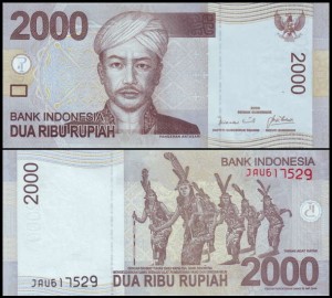 INDONEZJA, 2000 RUPIAH 2009 Pick 148a