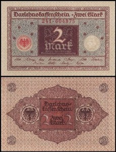 NIEMCY - DARLEHNSKAS SENSCHEIN, 2 MARK 1.3.1920, Pick 60
