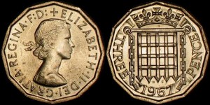 Anglia, 3 Pence Różne roczniki, KM 900