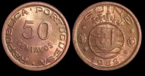 Gwinea Bissau / Portugalska, 50 Centavos 1952, KM 17 stan I