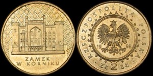 Polska, 2 Złote 1998, Zamek w Kórniku