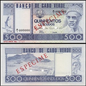 WYSPY ZIELONEGO PRZYLĄDKA - CABO VERDE, 500 ESCUDOS 1977, Pick 55s1