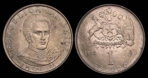 Chile, 1 Escudo 1972, KM 197