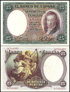 HISZPANIA, 25 PESETAS 1931 Pick 81