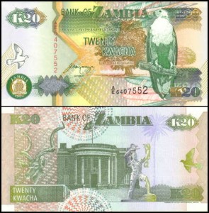 ZAMBIA, 20 KWACHA 1992, Pick.  36b