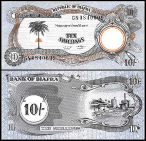 BIAFRA, 10 SHILLINGS (1968-69) Pick 4
