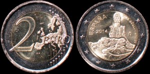 Euro-Hiszpania 2 Euro 2014 Guell, Stan I