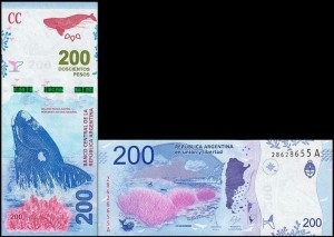ARGENTYNA, 200 PESOS (2016), Wieloryb, Pick 364a1