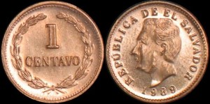 El Salwador, 1 Centavo 1989, KM 135.1a