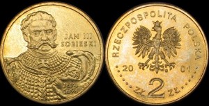 Polska, 2 Złote 2001, Jan III Sobieski
