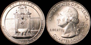 USA, 25 Cents 2010 D, KM 469, Hot Springs - Arkansas, stan I