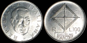 Włochy, 100 Lirów różne roczniki, KM 102, Stan I