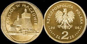 Polska, 2 Złote 2006, Kościół w Haczowie