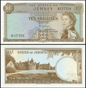 JERSEY 10 SHILLINGS (1963) Pick 7