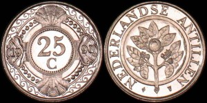 Antyle Holenderskie, 25 Cents 1990, KM 35