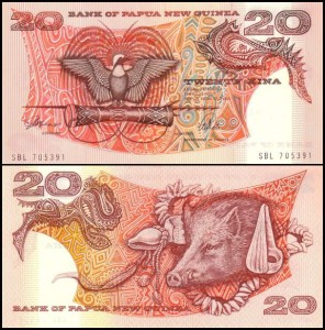 PAPUA NOWA GWINEA, 20 KINA (1989-92), Pick 10a