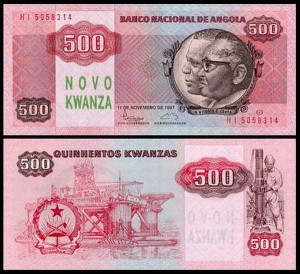 ANGOLA, 500 NOVO KWANZA 1987 Pick 123