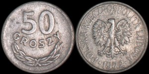 Polska, 50 Groszy 1972
