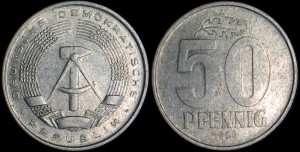 Niemcy-NRD, 50 Fenigów różne roczniki, KM 12.1, Stan I