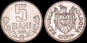 Mołdawia, 5 Bani różne roczniki, KM 2, Stan I