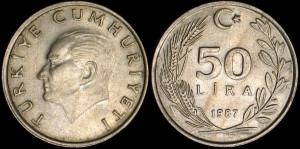 Turcja, 50 Lira różne roczniki, KM 966, Stan I