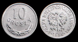 Polska, 10 Groszy 1980