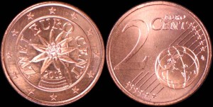 EURO-Austria Kwiat-Szarotka, 2 centy 2013, KM 3083, Stan I