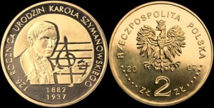 Polska, 2 Złote 2007, K. Szymanowski